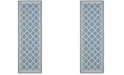 Safavieh Courtyard Blue and Beige 2'3" x 22' Sisal Weave Runner Area Rug